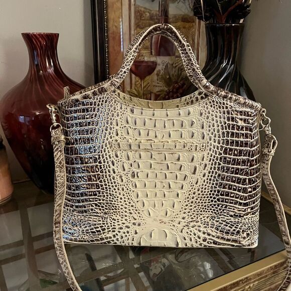 Elegant Crocodile-Embossed Handbag_ Brahmin - Picture 2 of 5